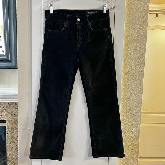 ALLSAINTS Heidi Cropped Velvet Pants Size 28 - Picture 1 of 5